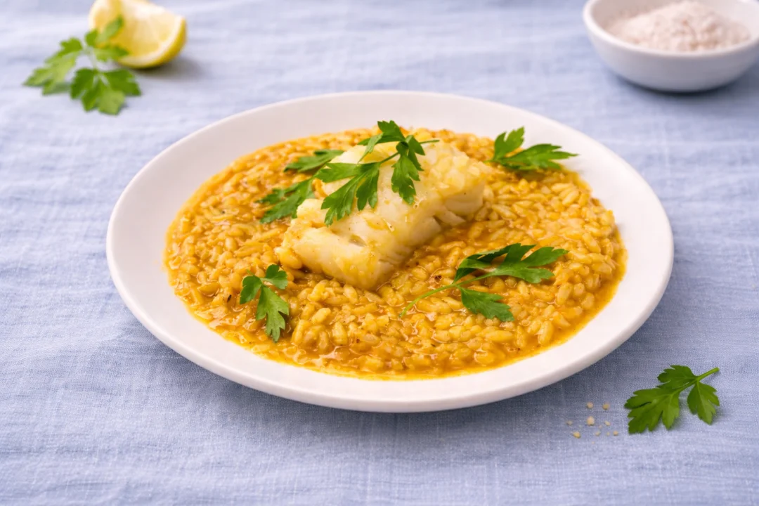 Arroz meloso con bacalao