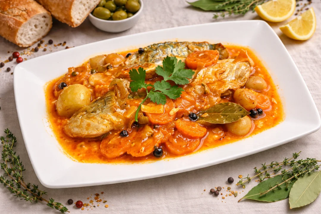 Caballa en escabeche