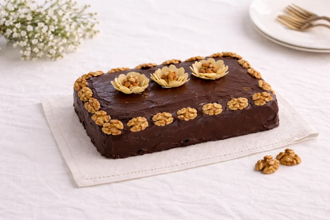 Bizcocho de nueces con chocolate