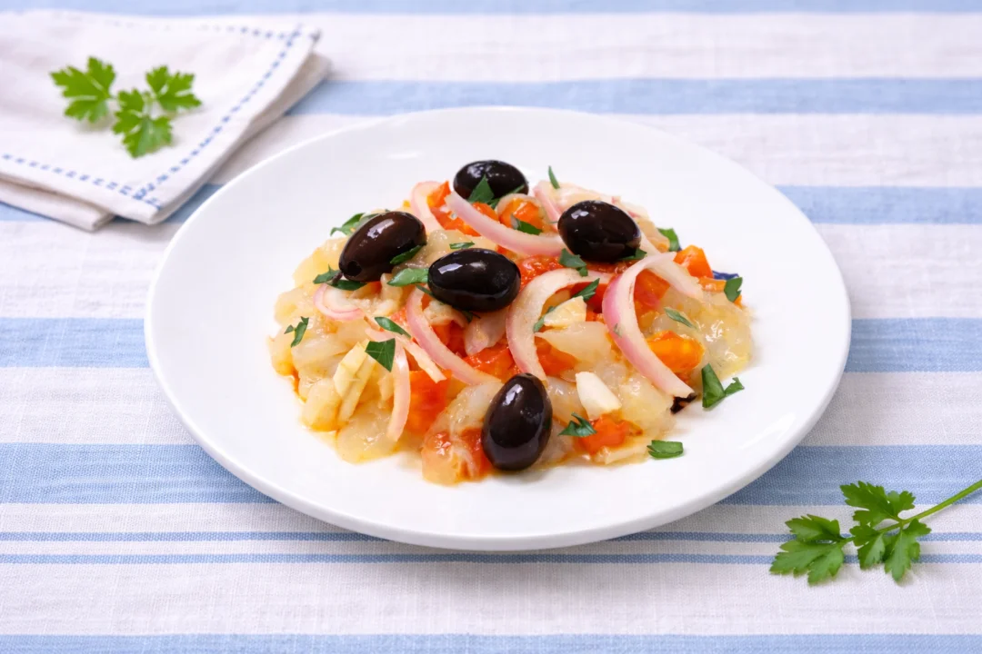 Esqueixada de bacalao