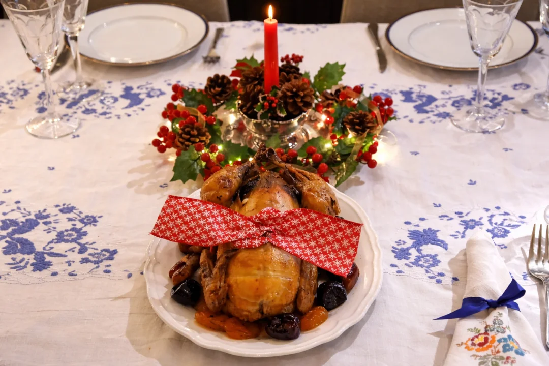 Pollo relleno a la catalana